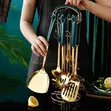 7-Piece Nordic Wares Gold Stainless Steel Cooking Spoon Set - 1