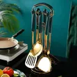 7-Piece Nordic Wares Gold Stainless Steel Cooking Spoon Set - 2
