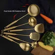 7-Piece Gold Stainless Steel Cooking Utensil Set - 3
