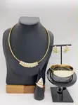 Stainless Steel Snake Omega Chain Necklace - 3