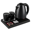 1.2L Hotel Hot Tray Electric Kettle with 2 Ceramic Mugs - 1