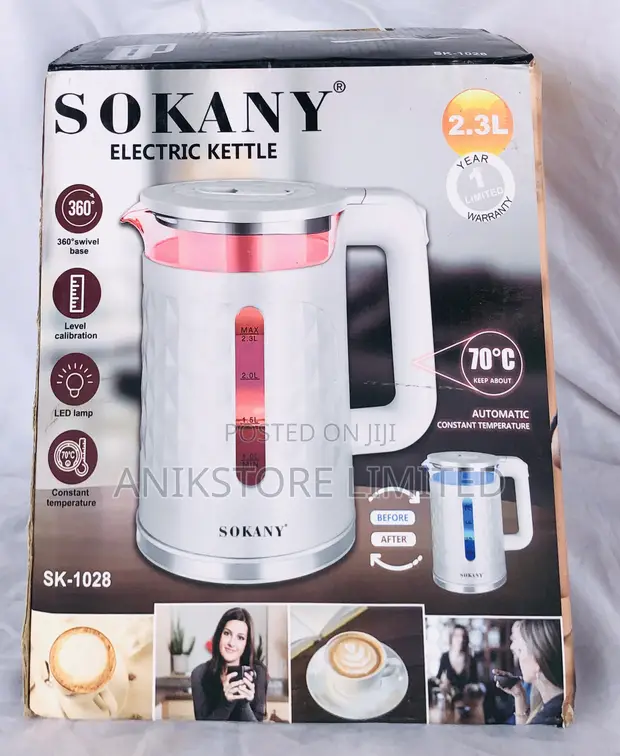 Sokany Electric Kettle (SK-1028) - 2.3L - 1