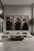 Wooden Frame Canvas Photo Set - 3 Panels - 1