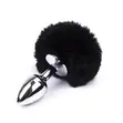 Rabbit Fur Butt Plug - 1
