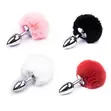 Rabbit Fur Butt Plug - 2