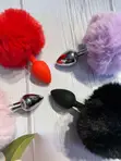 Rabbit Fur Butt Plug - 3