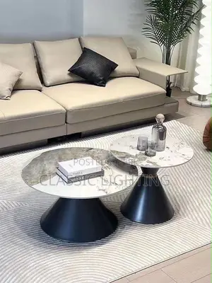 Modern Nordic Coffee Table - White/Black