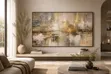 Modern Abstract Wall Art - Turquoise & Copper Accents - 2