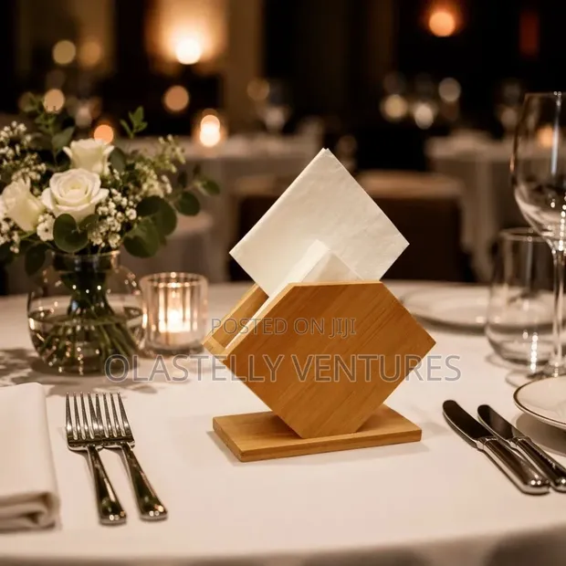 Bamboo Serviette Holder Stand - 1