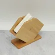 Bamboo Serviette Holder Stand - 2