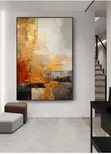 White Gold Abstract Canvas Wall Art - 2