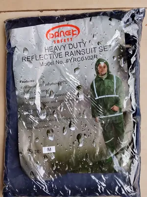 Heavy Duty Blue Reflective Raincoat
