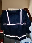 Heavy Duty Blue Reflective Raincoat - 4