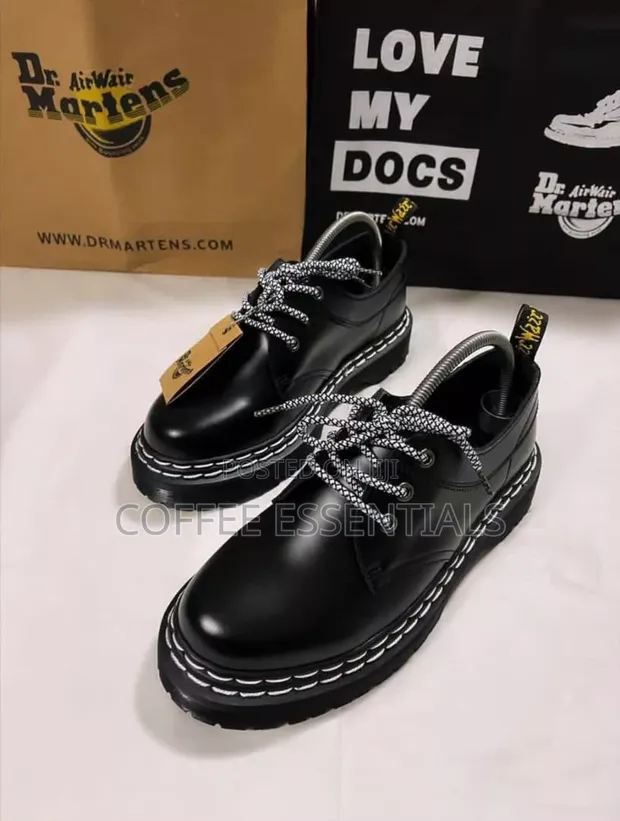 Dr. Martens Derby Shoes - Black Leather - 1