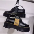 Dr. Martens Derby Shoes - Black Leather - 5