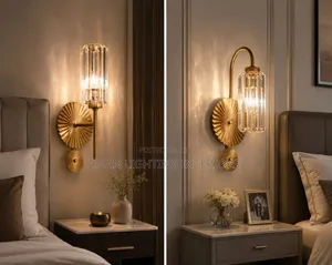 Elegant Crystal Wall Light - Gold Finish