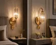 Elegant Crystal Wall Light - Gold Finish - 2