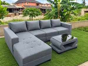 Standard Grey Couch and Center Table Set