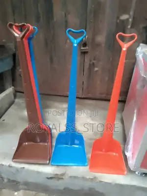 Heavy-Duty Long-Handled Plastic Dustpan