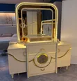 Luxurious Turkish Queen Bed Set tare da Wardrobe & Dressing Mirror - 2