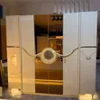 Luxurious Turkish Queen Bed Set tare da Wardrobe & Dressing Mirror - 3