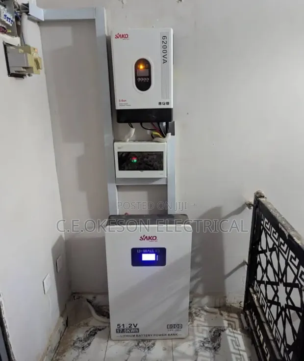 Baturin Sako na Lithium 5kWh da Inverter mai Gauraye 6.2kVA - 1