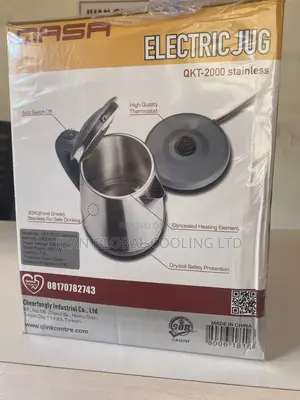 1.8L Gasa Electric Jug QKT-2000 Bakin Karfe