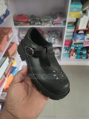 School Shoes for Girls - Black Velcro
