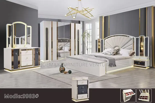 Luxurious Smart Bed Set with Wardrobe 6x7 - 1