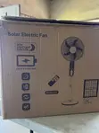 16" Rechargeable Solar Standing Fan + Panel + 2 Bulbs - 3