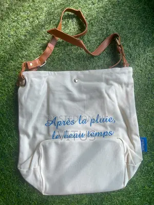 J.Ubah Tote Handbag - Fari Cotton Canvas & Fata