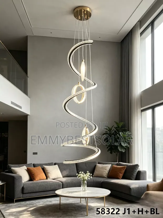 Modern LED Chandelier Light - 5 Tiers, 3 Lights - 1