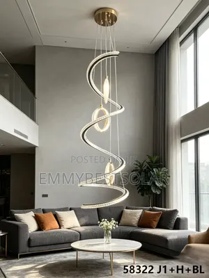 Modern LED Chandelier Light - 5 Tiers, 3 Lights