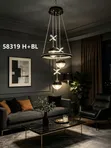Modern LED Chandelier Light - 5 Tiers, 3 Lights - 2