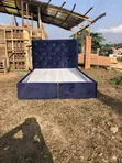 Brand New Standard Blue Bed Frame - 1