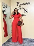 Adiza Jumpsuit - Red - 1
