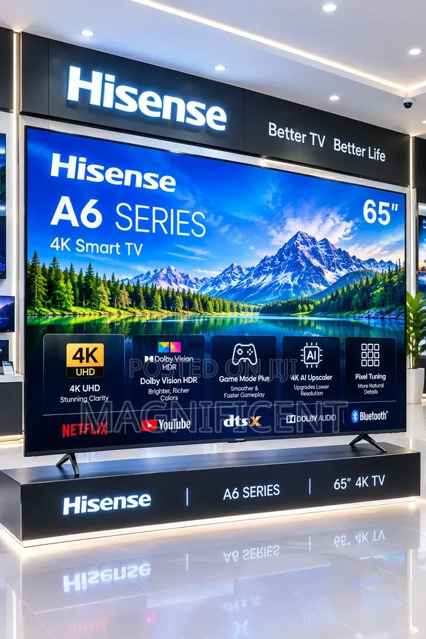 Hisense 65" A6 Series 4K Smart TV - Nunin Shago - 1