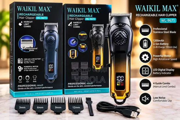 Waikil Max WL-9671 Rechargeable Professional Hair Clipper - 1