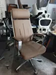Babban Kursiyin Ofis Mai Alatu na Babban Baki - Brown Leather - 1