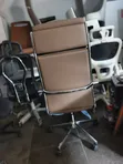 Babban Kursiyin Ofis Mai Alatu na Babban Baki - Brown Leather - 2