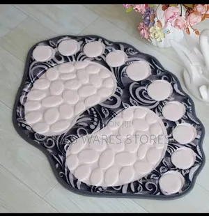 Non-Slip Absorbent Bath Mat - Babban Tsarin Kafa (Pebble Print)