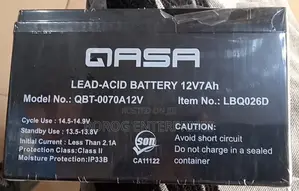 QASA 12V 7Ah Baturin Lead Acid LBQ026D