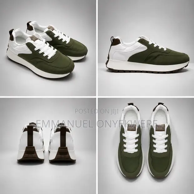 KickForge Urban Olive Sneakers - Size 44 - 1