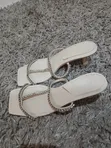 Stradivarius Women's Casual White Sandals - Size 39 - 1