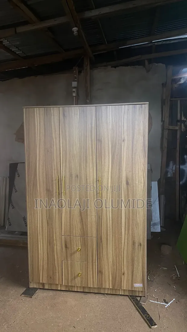 3-Door HDF Wardrobe with 2 Drawers - Home Interiors - 1