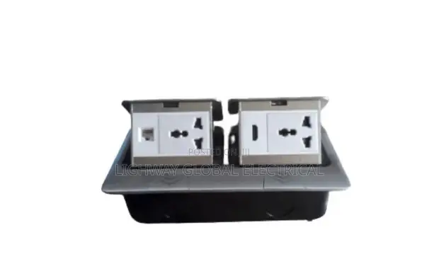 Akt 13 Amps Double Floor Socket - 1