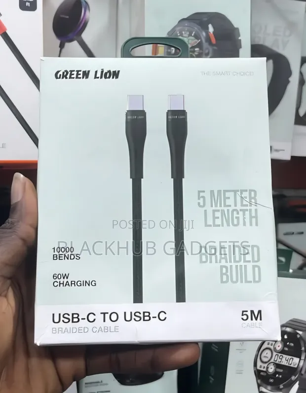 Green Lion USB-C zuwa USB-C Cable 5M - 1
