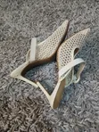 Nine West White Leather Mule Heels - 2