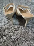 Nine West White Leather Mule Heels - 3
