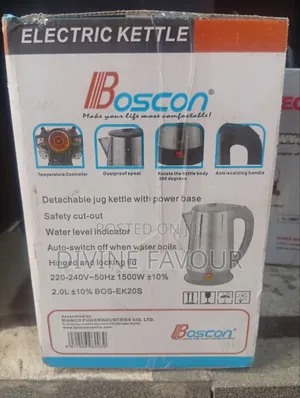 Boscon Electric Kettle 2L Black